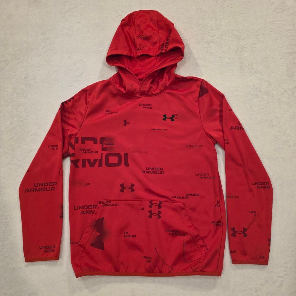 Under Armour Boys Red Youth Large Pullover